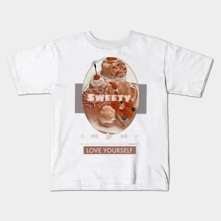 Aesthetic, love, sweet, sweets sweety, soft aesthetic, vintage, retro, cottagecore, music, cute, anime, gifts for her, gift, gift ideas, mother's Day, music, mom, mommy, mother, mother's Day gifts, for her Kids T-Shirt